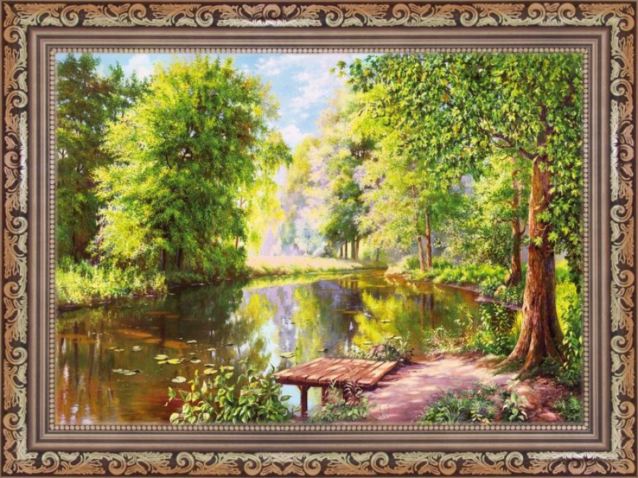 Пейзаж картина в рамке
